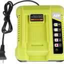 KUNLUN OP401 40-Volt Lithium-Ion Battery Charger for Ryobi 40V OP4050A OP4026 OP40601 OP4040 OP4030 OP4015 OP40201 Li-ion Battery(40V Batteries Not Included)