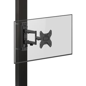 ZeboZap ZZTVA2022 Gazebo TV Mount Fits 19-50 TVs | Full-Motion Square Post Pole Mount | Outdoor TV Mount | Holds 66 lbs | Weatherproof Black | Alternative to Outdoor TV Stand