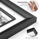 Yaetm 16x20 Black Picture Frame with Decorative Inner Frame, Single