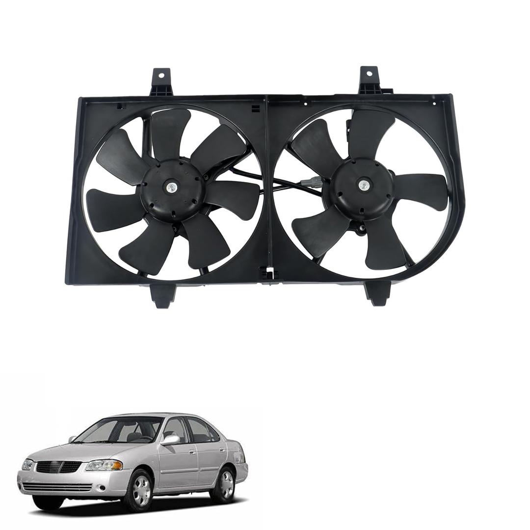 Radiator Cooling Fan Plastic Black Replacement for Sentra 2000-2006 Replacement for NI3115123