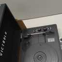 Victrola Journey Bluetooth Portable Suitcase Record Player  with Built-in Speakers, 3 Speed Vinyl Record Player, RCA Out, Headphone Jack (Black)