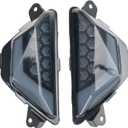 Topteng LED Front Turn Signal Light Turn Signals for KAWASAKI NINJA 300 2013-2017, NINJA 400 2018-2023, NINJA 650 2012-2023, ZX-6R 2013-2022, ZX-4RR 2023+ (black)