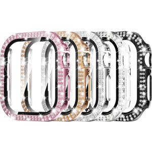 Simpeak 5-Pack Women Bling Screen Protector Case Compatible with Apple Watch 38mm 40mm 41mm 45mm Series 11 42mm 46mm, Screen Case Compatible with iWatch Series 11 10 9 8 7 6 5 4 3, 42mm(Series 10/11)