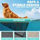 HEYBOARD Inflatable Dog Pool Ramp for Large Dogs Safe Dog Dock Boat Ramp Floating Pontoon Ladder Steps for Dogs Up to 230 lbs with Non-Slip EVA for Pool & Lake