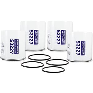 Pack of 4 S3227 9-37882 18-7922 Fuel Filter Marine Fuel Water Separator Replacement for Marine Outboard Motor Mercury Replace# S3227 18-7948 9-37882 320R 490R-RAC-01 18-7922, 18-7922-1