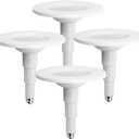 Jolux 4-Pack 5/6 Inch Retrofit Led Can Lights Adjustable Retrofit Downlight, Recessed Light Flat Trim,8.5W=40W, 3000K (Warm White), 650 Lumens, Dimmable, ETL Damp Rated, E26 Screw Base, Easy Install.