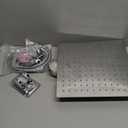 LED Shower Head, 12 LED Shower Head with Color Changing Lights, High Pressure Rainfall Shower Head Combo, Chrome Stainless Steel & 11 Flexible Curved Arm, 60 Hose