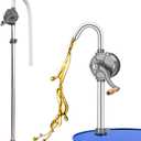 55 Gallon Drum Pump, Upgraded All-Aluminum Manual Hand Transfer Barrel Pump Fits 5 to 55 Gallon Drums - Oil, Diesel, Kerosene, Hydraulic Fluid Barrel