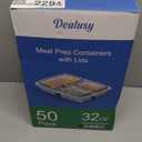 50 Pack (100-Piece) 28 oz Meal Prep Containers Reusable with Lids 2-Compartment, Sturdy Leakproof Food Safe, Microwave Freezer Dishwasher Safe, To Go Take Out Plastic Food Storage, Blue