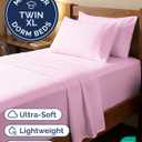 Extra Deep Twin XL Sheet Set - 4 Piece College Dorm Bed Sheets Set with Extra Deep Pockets - Ultra-Soft, Comfy & Breathable Bedding for Women, Men, Kids & Teens - Wrinkle & Fade Resistant - Light Pink