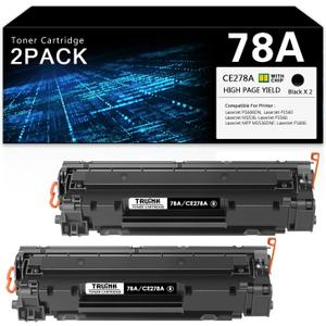 78A Toner Cartridge 2-Pack Replacement for HP 78A | CE278A Toner Compatible with HP P1606DN M1536 MFP M1536DNF P1560 P1566 P1606 Printer Ink.(2 Black)
