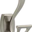 DELTA Dansant Towel Hook, Robe Hook Satin Nickel Towel Holder for Bathroom, Bathroom Accessories, 135241 2.4 x 2.9 x 4.8 Inches (SpotShield Brushed Nickel)