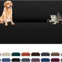 LURKA Stretch Sofa Slipcovers Couch Covers for 3 Cushion Couch Sofa Pet Friendly Non Slip Sofa Cover Washable Furniture Protector with Elastic Bottom (Large, Black)