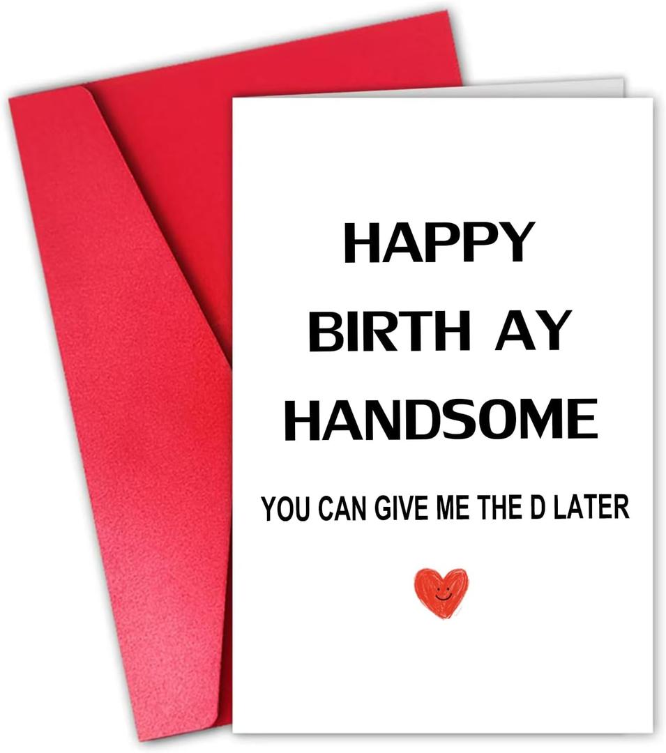 Funny Birthday Card for Boyfriend Men Him, Boyfriend for Bday, Husband Birthday Card