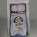 DAUPIN for Galaxy S25 Case Clear with 360 Rotation Metal Ring Holder Stand, Support Magnetic Car Phone Mount Soft TPU Bumper PC Hard Protective Phone Case for Samsung S25 5G (Purple Blue)
