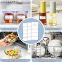 TechMark Blank Removable Freezer Labels, Waterproof & Oil Resistant Stickers for Food Containers, Jars & Pantry Organization (1" x 2") 200 Sheets