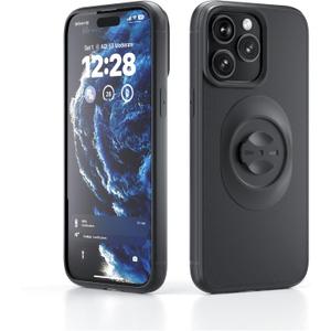 Bike Phone Case Compatible with iPhone 14 Pro Max, Slim Shockproof Cover with Secure Lock-in Design, Fits Quarter-Turn Mounts Using Garmin-Style Interface Black