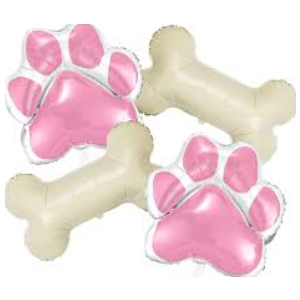 Dog Themed Balloon Decoration Set with Paw Print and Bone Balloons for Pet Puppy Baby Shower Birthday Party Supplies(Stylish Colors)