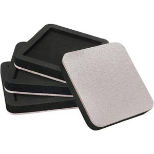 Upgraded Felt Furniture Sliders for Hardwood Floors - 4 PCS 5" Heavy Duty Furniture Movers Sliders with Unique Groove Design, Easily and Safely Move Any Item