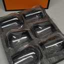 Stemless Glasses Set of 6, 15oz Clear Drinking Glassware Dishwasher Safe, Glass Tumblers for Red or White, Gift for Party, Holiday, Anniversary, Restaurant, Home Bar, Daily Use, Crystal 