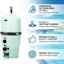 JaGely 190003 Pool Filter Tension Control Clamp Kit Compatible with Pentair, Fns Plus, Clean and Clear Plus with 194997 Machined Nut Replacement and 53108900 Spring Barrel Nut Part for Pool Spa Filter
