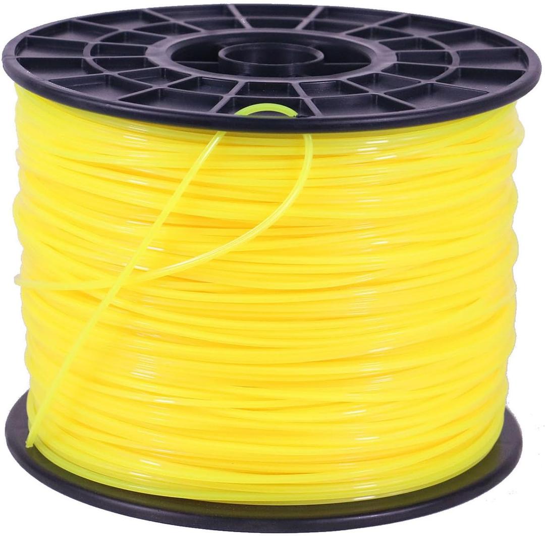 Weed Eater String .095 5LB Cross Trimmer Line Yellow | Commercial cutting string line for grass & weeds, for Echo stihl weed eater sting etc