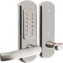 Keyless Mechanical Combination Door Lock Digital Code Keypad Security Entry Door Stainless Steel 304 Not deadbolt (Only for The Left Handed Door Opens Inward)  (Left Handle)