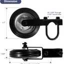 Gate Wheel for Metal Swing Gate with 1-5/8" Thru 2-1/8" Gate Frames, Gate Support Wheel for Chain Link Fence, Prevent Gate from Dragging, Black(1 Pack)