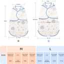 Sleepsack Baby Swaddle, 3-Way Adjustable Wearable Blanket 0-12 Months, Swaddles Newborn Infant Sleep Sack Soft Transition Swaddling Rayon Cotton Sleeping Bag, Sun