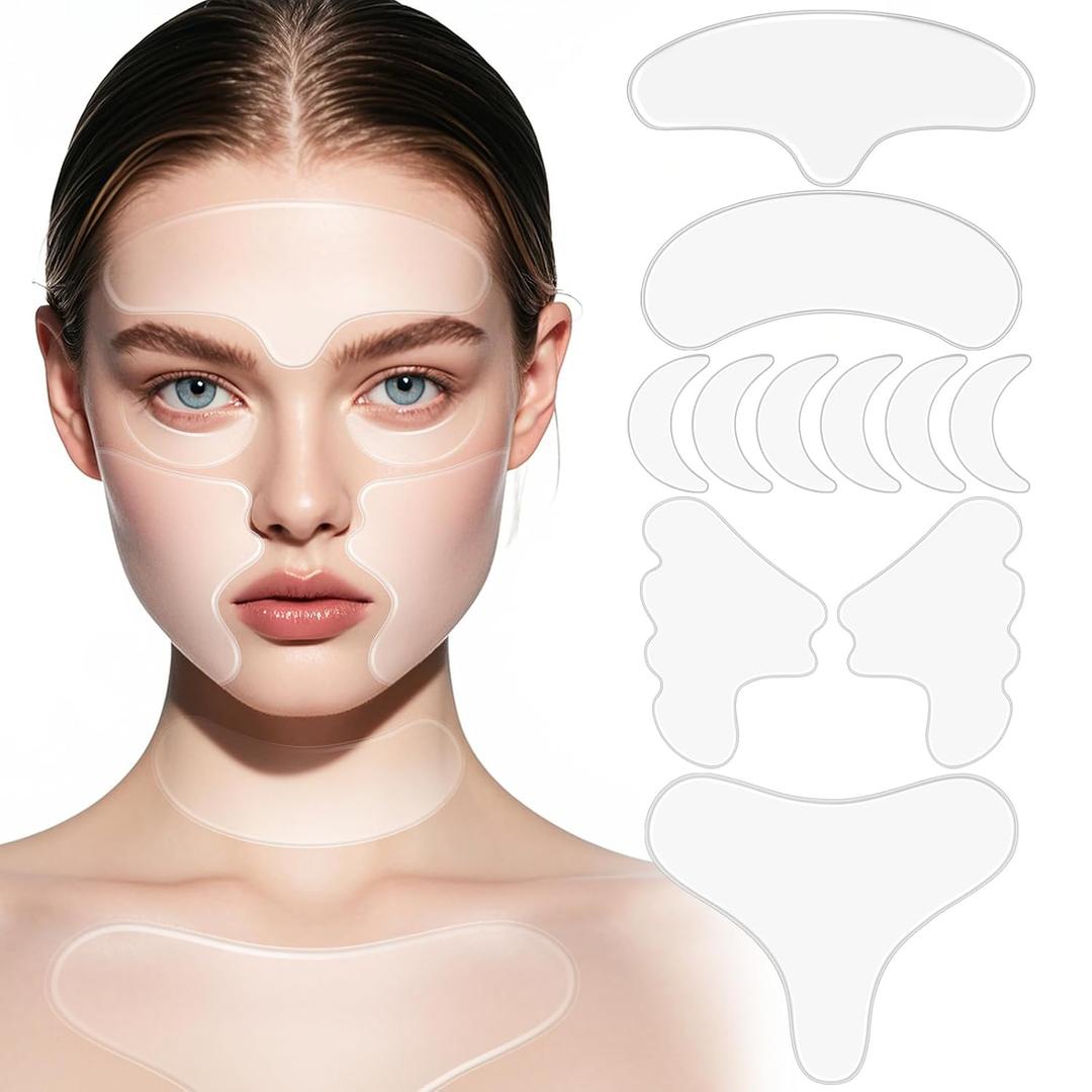 Neck Wrinkle Patches, Anti Wrinkle Silicone PatchesReusable Chest Firming and Tightening Facial Masks, Collagen Neck Fine Line Pads for Women Reduce Fine Wrinkles