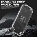 FUNDIARY Clear Skins for Nintendo Switch 2 Shell PC Hard Case Protector Switch 2 Transparent Protective Cover Accessories with Screen Protector and 8 Thumb Caps - Not Easy to Fall Off