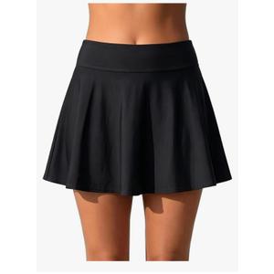 Aqua Eve Women Swim Skirt Tummy Control Swimsuit Skirt High Waisted Bathing Suit Bottom(size L)