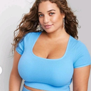 Wild Fable Women's Blue Crop-top, XL