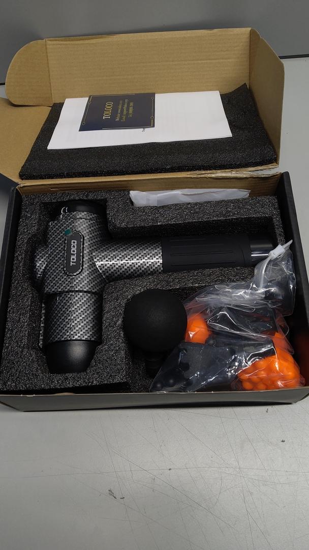 TOLOCO Massage Gun, Deep Tissue Back Massage for Athletes for Pain Relief, Percussion Massager with 10 Massages Heads & Silent Brushless Motor, Valentines Day Gifts for Him Her, Black