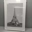 upsimples 20x30 Poster Frame, Display Pictures 16x24 with Mat or 20x30 Without Mat, Wall Hanging Picture Frame, White, 1 Pack