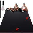 GymCope Large Exercise Mat for Home Workout,12x6/10'x6'/9'x6'/8'x6'/7'x5'/6'x4' (7mm) Extra Thick Workout Mat, High-Density Gym Mat for Cardio, Jump Rope, MMA, Weights (Shoe-Friendly)