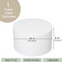 Crafare Round Foam Cake Dummies 10x6 Inch Polystyrene Circle Dummy Cake Set for Wedding Birthday Cakes Crafting Modeling Art Project Displays