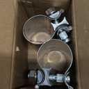 2Pcs 2inch Butt Joint Exhaust Band Clamp, Stainless Steel, Exhaust Muffler Clamp, 50MM