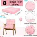Gerrii 8 Pieces Floor Cushions for Kids Classroom Flexible Floor Seating Cushions Floor Pillows for Home School Kindergarten Daycare Nursery(Bright Color,Square)