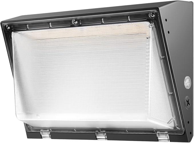 Dimmable 100W LED Wall Pack Light with Dusk to Dawn Photocell, 100-277V 14000LM 600-800W HPS/HID Equiv., 5000K Daylight Outdoor Security Lighting, UL Commercial Wall Mount Lights for Warehouse