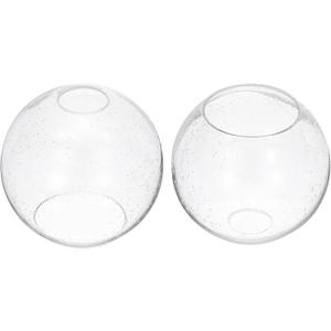 PATIKIL 6 Inch Seeded Clear Glass Globe Shades Replacement, 2pcs Handmade Glass Lamp Shade Lampshade Light Fixture with 1-5/8" Fitter for Chandelier Pendant Light Wall Sconces