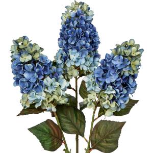 3PCS Fake Flowers Hydrangea Artificial Flowers 28" Long Stem Blue Faux Flowers for Vase, Real Touch Silk Flowers Décor for Floral Arrangement Home Farmhouse Office Hotel Decoration