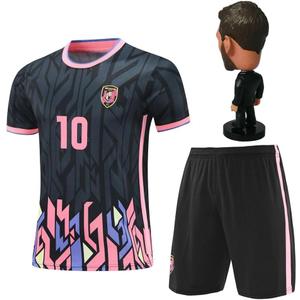 RIKPR Soccer Jersey for Boys Girls Youth Size Uniform Kids Football Shirt birthday present (black, 7-8years/ size22)