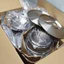 Titanium Cookware set | Hammered Titanium pans for cooking with Lids | 14 Pcs | Non-Toxic Skillet |PFAS/PFOA/PTFE Free | Dishwasher&Oven Safe | Kitchen Induction Compatible au gratin pan, 12in 14Pc Set