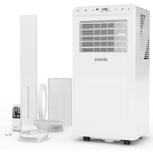 Garvee 8000 BTU Portable Air Conditioners,Up to 350 Sq.Ft. Remote Control 48dB Portable AC Unit, Dehumidifier, Fan, Sleep, 24H Timer&Installation Kit, DOE Certified, Ceer 6.2,White+White Panel