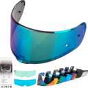 XINGWU Motorcycle Helmet Visor for Sedici Strada 2 Strada 3 LS2 FT2 VECTOR FF801 FF397 with Anti-fog Rainproof Helmet Film Face Shield Motorcycle Helmet Accessories Visor Replacement (Colorful)