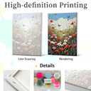 YOYA Framed Paint by Numbers Kit for Adults - Flowers Adult Paint By Number Kits on Canvas with Easel, DIY Flower Paint by Number Framed Canvas for Home Wall Decor 8x12 Inch