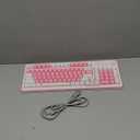 AULA 99 Key Keyboard, Wireless Gaming Keyboard Bluetooth Computer Keyboards Creamy Cute with Number Pad RGB Backlit Tri-Mode BT/2.4GHz/USB-C - Pink