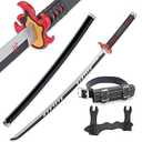 Cold Blade FireGod Tanjiro Sword  41 inches Anime Katana Replica with Belt and Stand  FireGod Sword with Authentic Design