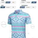uideazone Mens Polo Shirts Short Sleeve Dry Fit 3D Print Moisture Wicking Funny Golf Shirt (XX-Large, Ethnic#1)